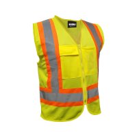[AVEST311-YE/OR-S] ESKO D/N CONTRAST SAFETY VEST - SIZE (S)