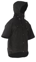 [PCO1319-BR-S] CAUTION HOODED OILSKIN SHORT SLEEVE VEST-SIZE (S)