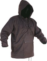 [PCO1370-BR-S] CAUTION OILSKIN LONG SLEEVE LACE-UP PARKA-SIZE (S)