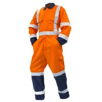 [830049-4] OVERALL LS,240GSM POLY/COTTON, ORANGE/NAVY TTMC-W-SIZE (4)