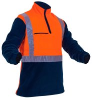 [PCF1012-FLOR/NA-XS] CAUTION D/N POLAR FLEECE 1/2 ZIP TUNIC - 380GM-SIZE (XS)