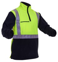 [PCF1012-FLYE/BK-XS] CAUTION D/N POLAR FLEECE 1/2 ZIP TUNIC - 380GM-SIZE (XS)