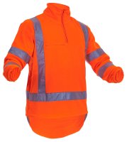 [PCF1014-FLOR-XS] CAUTION TTMC-W POLAR FLEECE 1/2 ZIP -380GM-SIZE (XS)