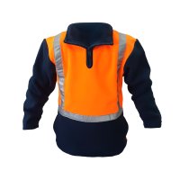 [PCF1018-FLOR/NA-2] CAUTION CHILDRENS POLAR FLEECE 1/2 ZIP TUNIC-SIZE (2)