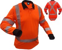 [PCP1269-FLOR-XS] CAUTION TTMC-W17 X-BACK L/S MICROVENT POLO-SIZE (XS)