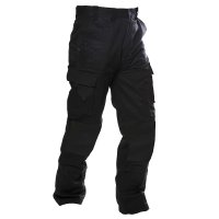 [801254-77] 220GSM LIGHT CARGO TROUSERS, RIPSTOP, BLACK-SIZE (77)