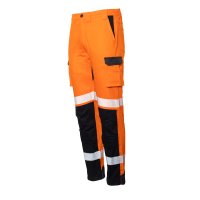 [801258-77] 220GSM LIGHT CARGO TROUSERS, RIPSTOP ORANGE/BLACK-SIZE (77)