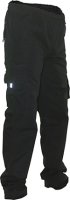[PCT1515-BK-S] CAUTION PC RIPSTOP ELASTIC WAIST CARGO TROUSERS-SIZE (S)