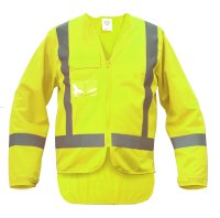 [AVEST303-YE-8XL] ESKO L/S D/N SAFETY VEST - SIZE (8XL)
