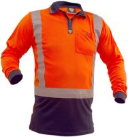[PCP1213-FLOR/NA-7XL] CAUTION D/N L/S MICRO FIBRE POLO-SIZE (7XL)