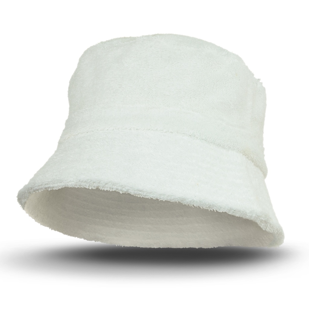 [119427] Bondi Terry Towelling Bucket Hat - 119456 (LARGE, White)