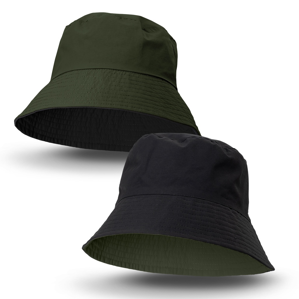 [124706] Reversible Ripstop Bucket Hat - 124711 (LARGE, Black/Olive)