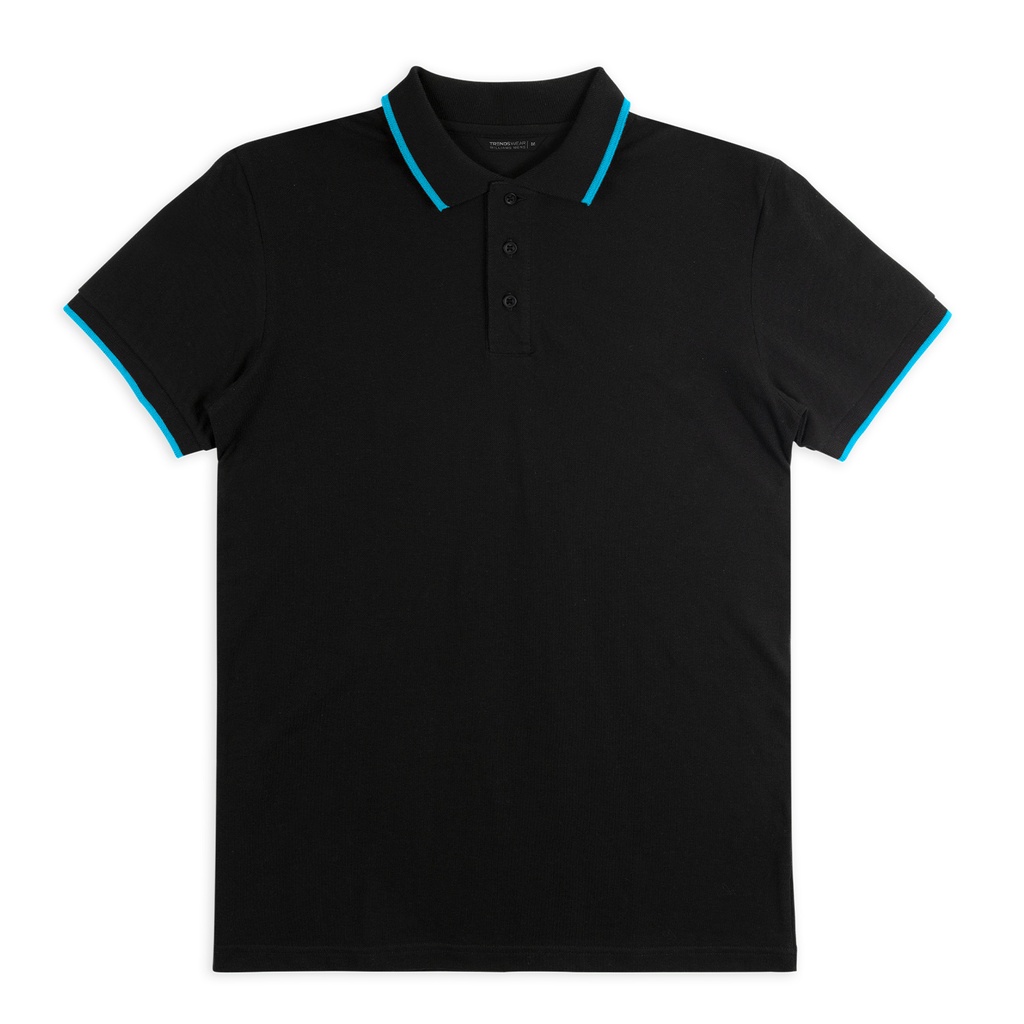 [124578] TRENDSWEAR Williams Mens Polo - 124732 (XS, Black/Cyan)