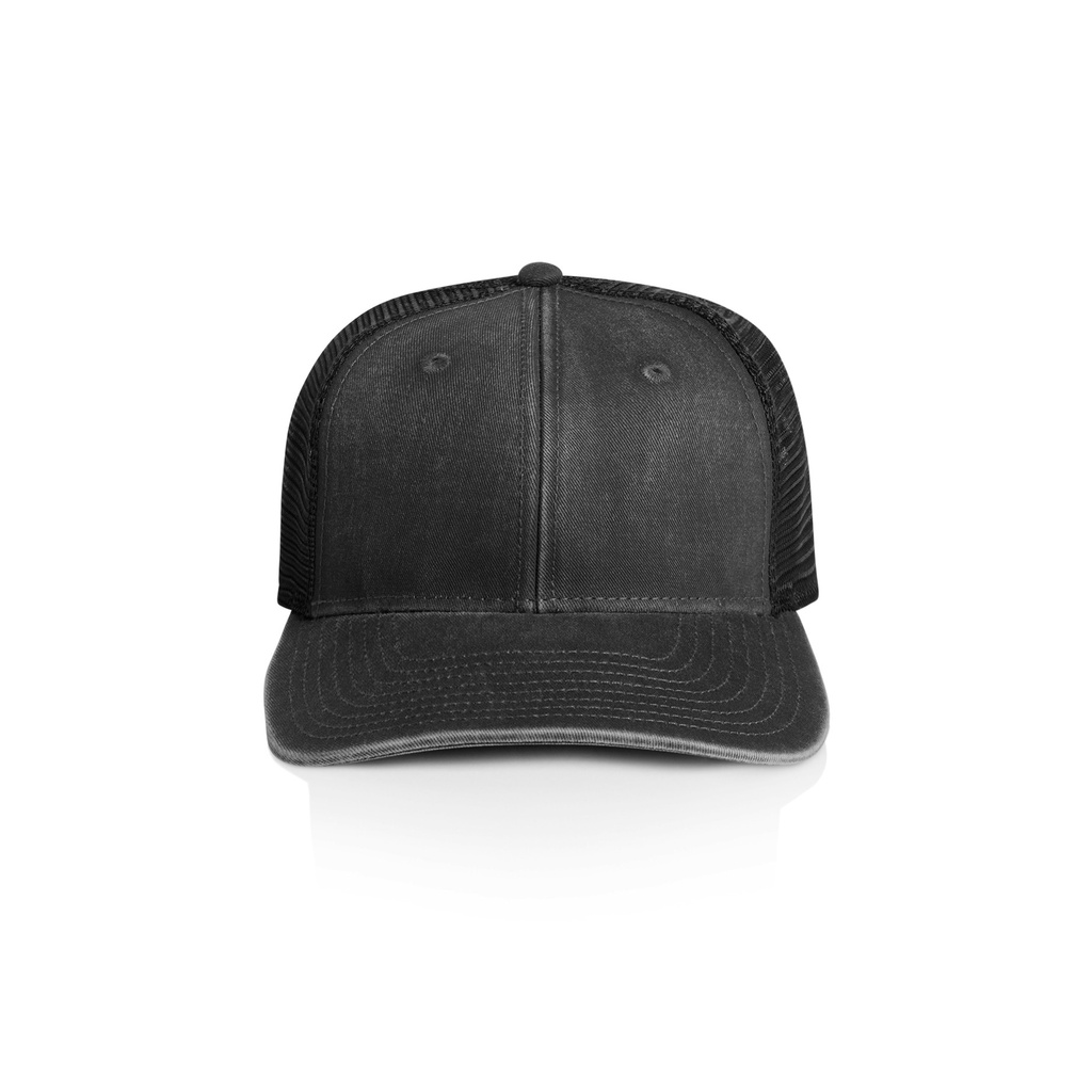 [1102-F_BLK-P-OS] Stock Faded Trucker - 1102 (Faded Black)