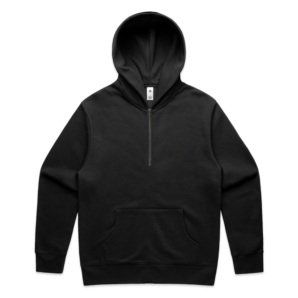 [5164-BLACK-F-XS] Relax Half Zip Hood - 5164 (XS, Black)